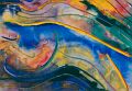 Sanfter Schlaf — 1996, Bunte Linie und Aquarell auf Büttenpapier, 30×40 cm