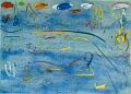 Kulturtraum in Zürich — 1996, Bunte Linie und Aquarell auf Büttenpapier, 40×60 cm