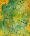 Fischgericht — 1996, Bunte Linie und Aquarell auf Büttenpapier, 40×60 cm