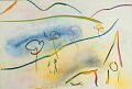 Ascona — 1996, Bunte Linie und Aquarell auf Büttenpapier, 40×60 cm