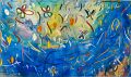 Flussnymphe — 1996, Bunte Linie und Aquarell auf Büttenpapier, 40×60 cm